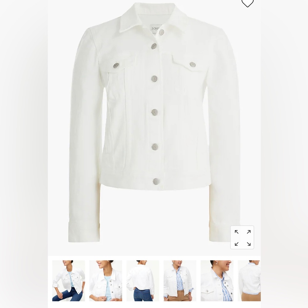 J. Crew Classic White Jean Jacket